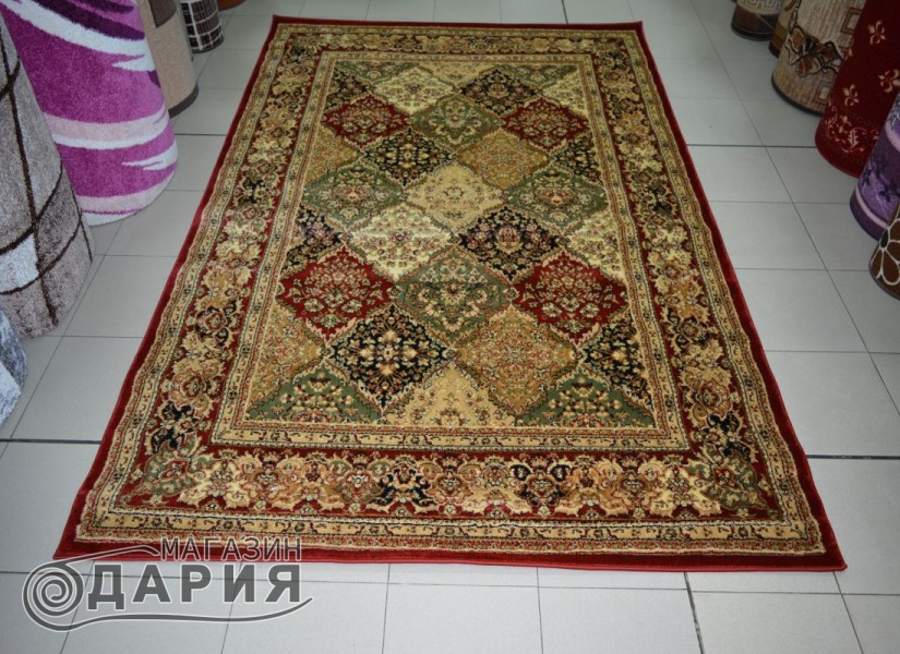 Тъкан персийски килим Blue stones 1773 red